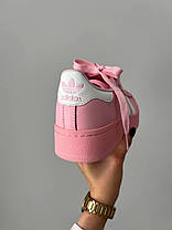 Жіночі кросівки Adidas Superstar Platform Pink XLG Кеди Адідас Суперстар рожеві на платформі шкіряні демісезон, фото 3