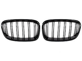 BMW 1 F20 / F21 11-14 3 / 5D хетчбек решітка між фарами (нирки) лівий + правий компл. ЧОРНИЙ ГЛЯНСОВИЙ, арт.