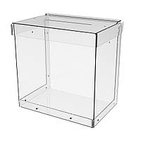 Скринька EKOSTAR  без замка для збору грошей 150x150x100 мм, анкет об'єм 2,2 літрів