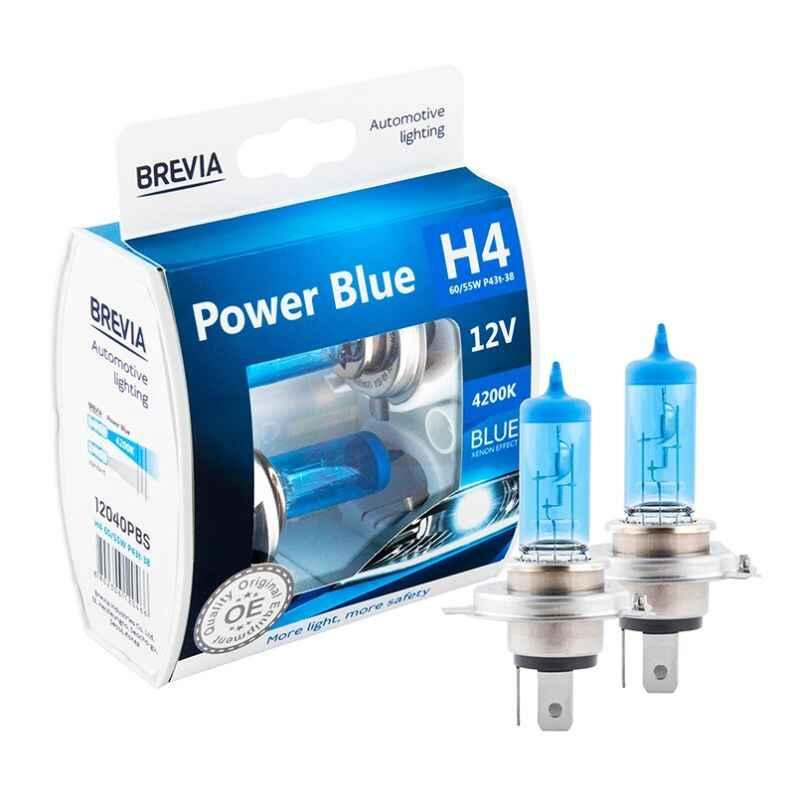 Лампи галогенні цоколь H4 Brevia Power Blue Set 2шт (12040PBS), фото 1
