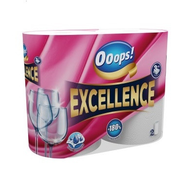 Рушники паперові 3-шарові Ooops! Excellence 2 шт 73 відривів, фото 1