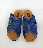 Шльопанці джинсові, жіночі на платформі 36 р, фото 8