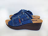Шльопанці джинсові, жіночі на платформі 36 р, фото 5