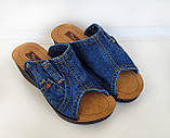 Шльопанці джинсові, жіночі на платформі 36 р, фото 4