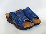 Шльопанці джинсові, жіночі на платформі 36 р, фото 6
