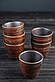 Набір чарок 75 мл 6 шт з червоної глини, ручна робота, фото 5