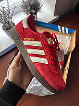 Жіночі кросівки Adidas Handball Spezial Red Scarlet Gum Адідас Спеціал червоні замшеві демісезонні, фото 4