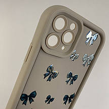 Чохол для Apple iPhone 11 Pro чохол з високими бортами з бантиками на телефон айфон 11 про коричневий q05t, фото 3