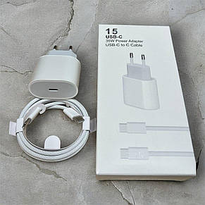 Швидка зарядка для iPhone 35W USB-C + Кабель Type-C to Type-C, фото 4