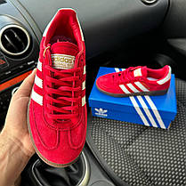 Жіночі кросівки Adidas Handball Spezial Red Scarlet Gum Адідас Спеціал червоні замшеві демісезонні, фото 5