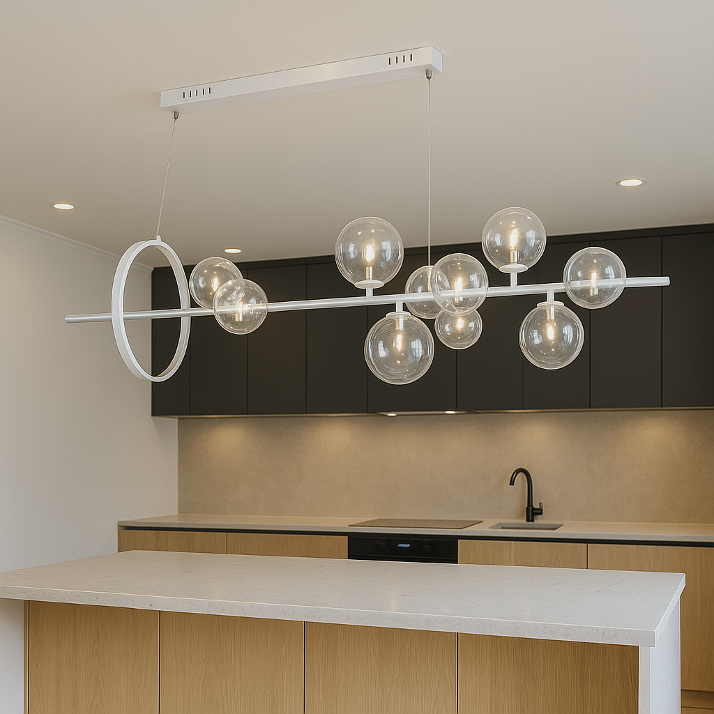 Довга люстра над островом Artlight цоколь ламп 10 шт колір P488/10WH, фото 1