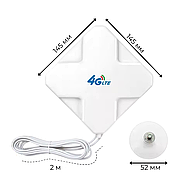 Антена панельна 3G 4G LTE всеспрямована 35dbi 2х SMA-Male 700-2700 МГц посилення сигналу бездротових мереж, фото 5