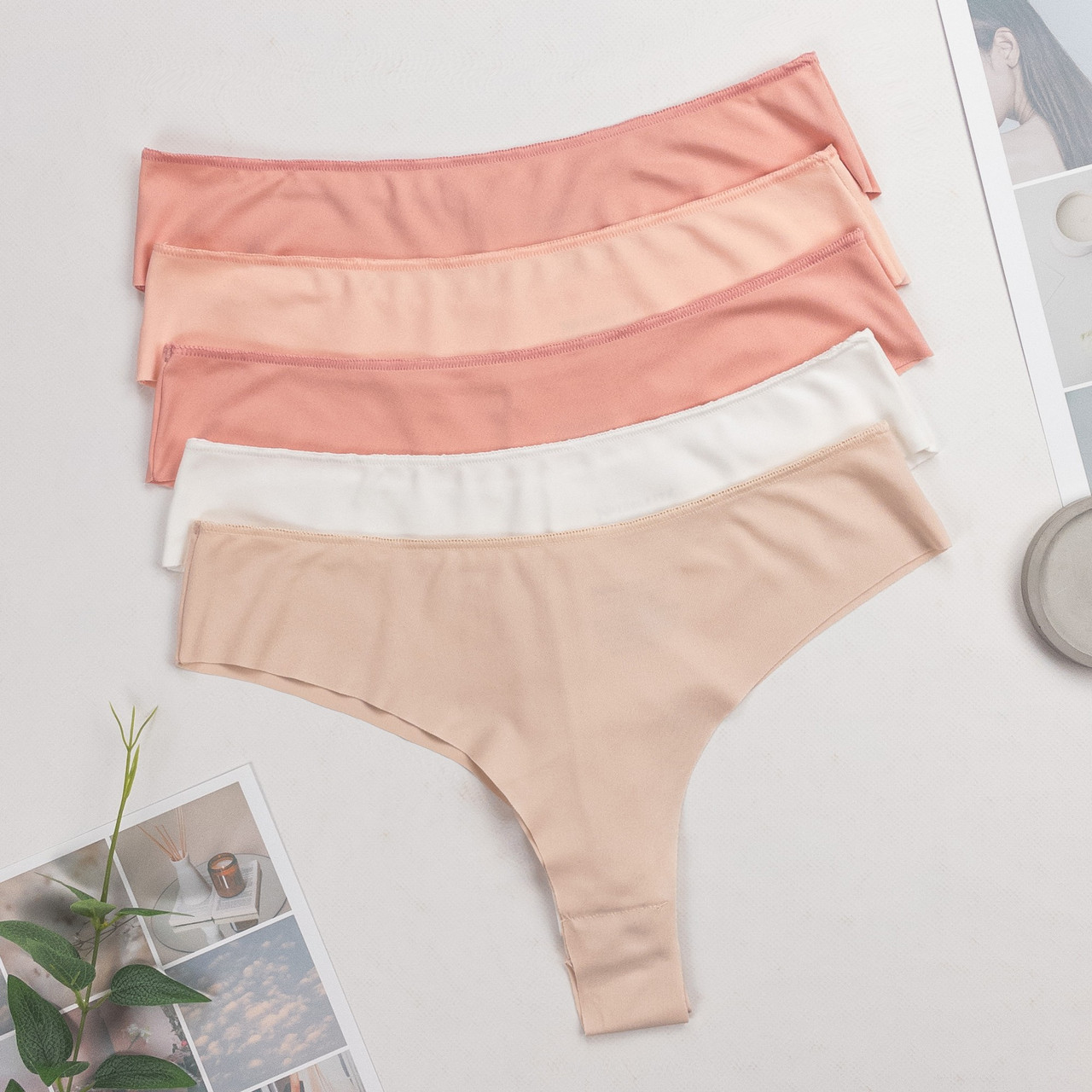 Труси жіночі бразиліана безшовні Nicoletta Туреччина M, L, XL | 5 шт.