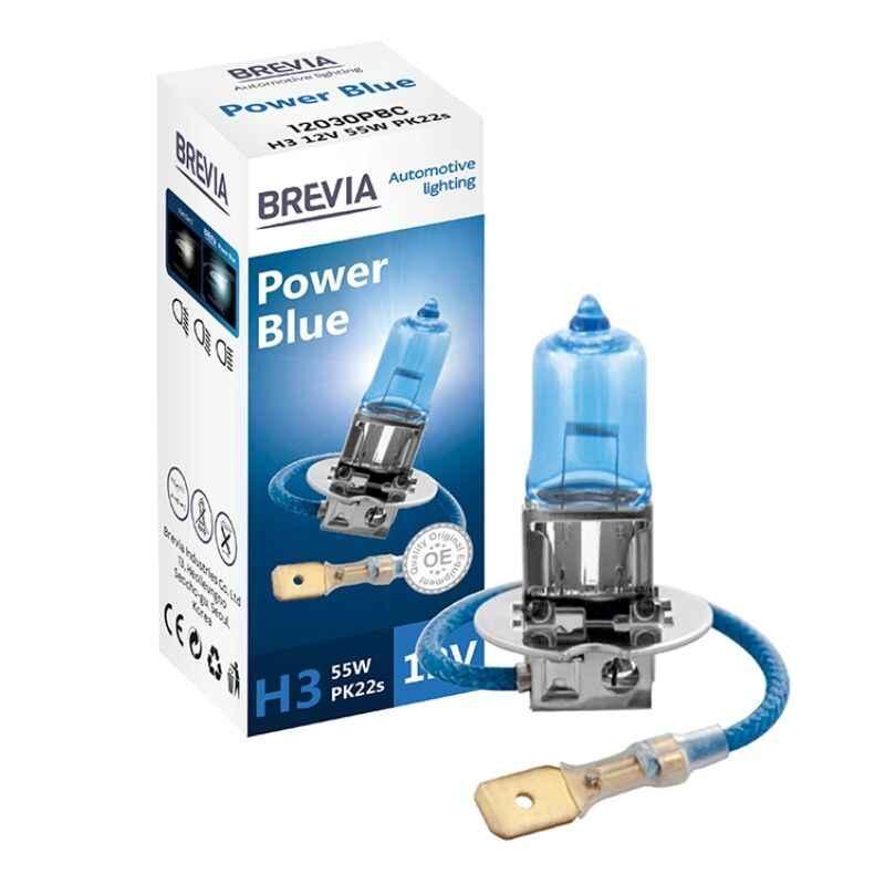 Лампа галогенна Brevia H3 Power Blue 1шт (12030PBC), фото 1