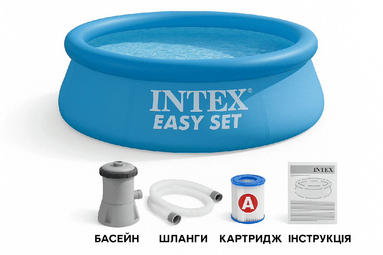 Наливний басейн Intex 305x61 см з фільтром - Easy Set 28118, фото 1