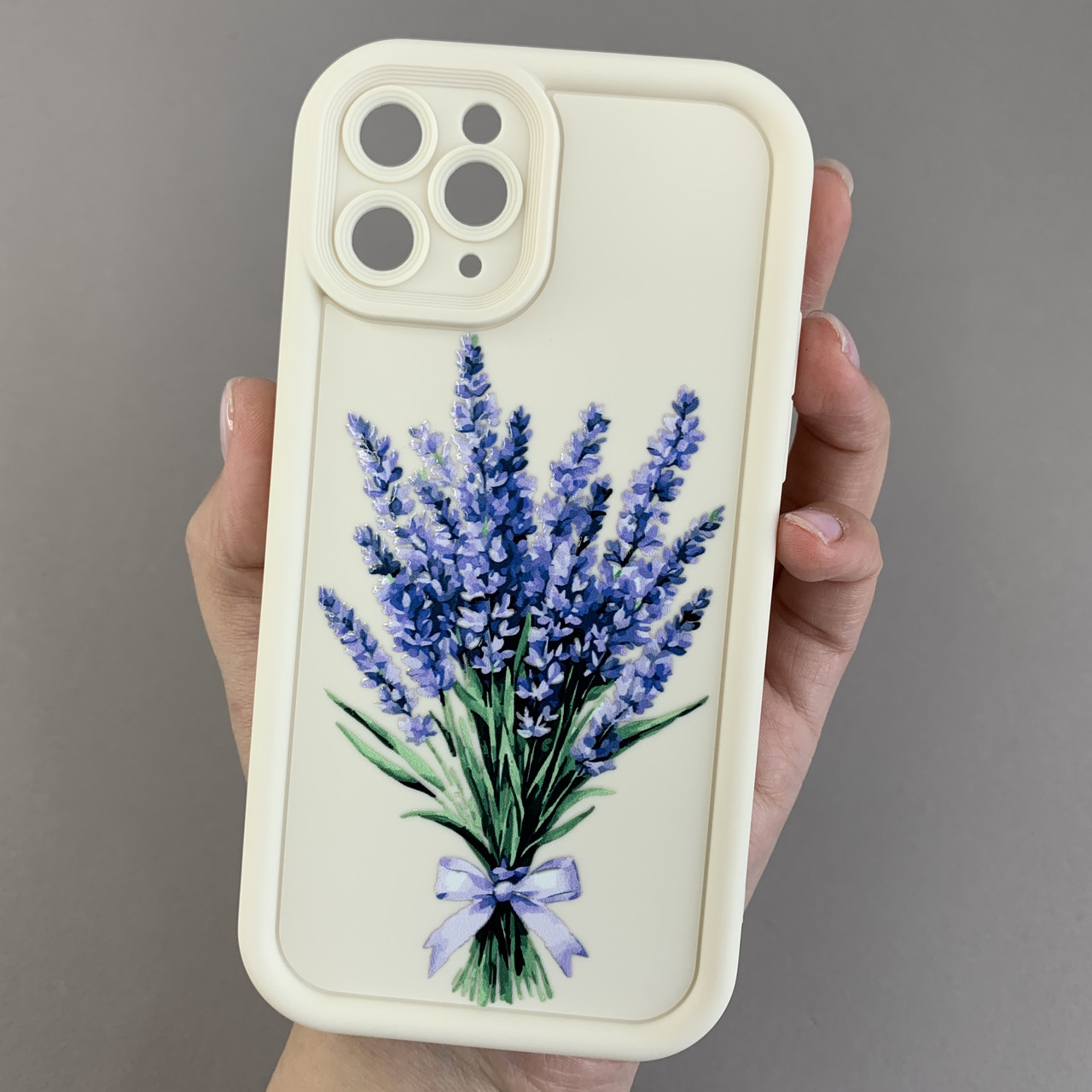 Чохол для Apple iPhone 11 Pro чохол з високими бортами з принтом лаванди на айфон 11 про молочний q06u