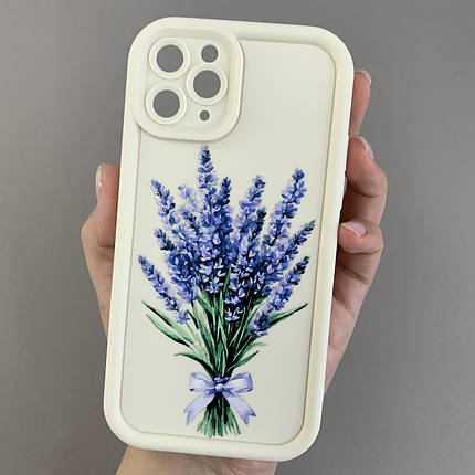 Чохол для Apple iPhone 11 Pro чохол з високими бортами з принтом лаванди на айфон 11 про молочний q06u, фото 1