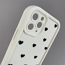 Чохол для Apple iPhone 11 Pro чохол з високими бортами з сердечками на телефон айфон 11 про молочний q06e, фото 3