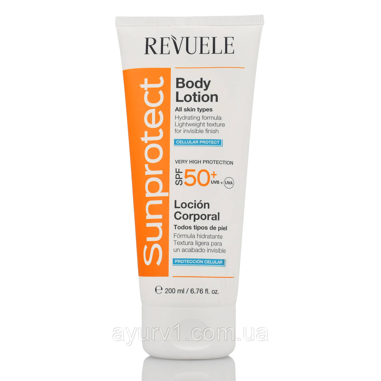 Сонцезахисний лосьйон для тіла, Sunprotect, Body Lotion SPF 50+, Revuele, 200ml, фото 1