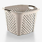Кошик для білизни квадрат. RATTAN 34 л, POLY TIME Туреччина, Е-295, фото 3