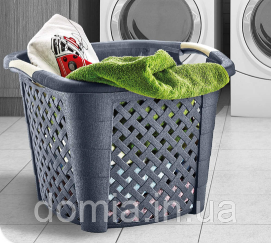 Кошик для білизни квадрат. RATTAN 34 л, POLY TIME Туреччина, Е-295