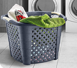Кошик для білизни квадрат. RATTAN 34 л, POLY TIME Туреччина, Е-295