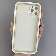 Чохол для iPhone 11 Pro Max молочний з високими бортами з рожевими бантиками на айфон 11 про макс q07r, фото 2