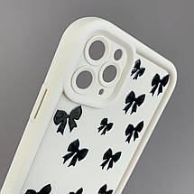 Чохол для iPhone 11 Pro Max чохол з високими бортами з бантиками на телефон айфон 11 про макс молочний q05t, фото 3