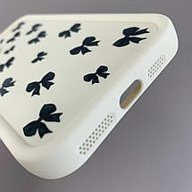 Чохол для iPhone 11 Pro Max чохол з високими бортами з бантиками на телефон айфон 11 про макс молочний q05t, фото 4