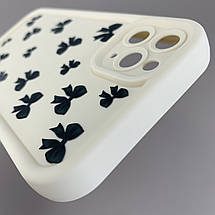 Чохол для iPhone 11 Pro Max чохол з високими бортами з бантиками на телефон айфон 11 про макс молочний q05t, фото 5