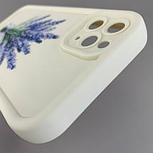 Чохол для iPhone 11 Pro Max чохол з високими бортами з принтом лаванди на айфон 11 про макс молочний q06u, фото 5
