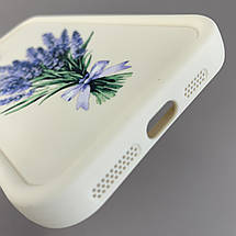 Чохол для iPhone 11 Pro Max чохол з високими бортами з принтом лаванди на айфон 11 про макс молочний q06u, фото 4