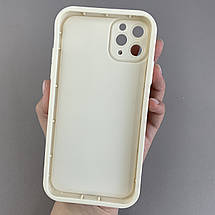 Чохол для iPhone 11 Pro Max чохол з високими бортами з сердечками на телефон айфон 11 про макс молочний q06e, фото 2