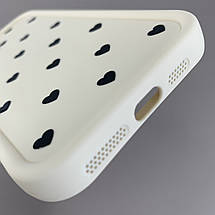 Чохол для iPhone 11 Pro Max чохол з високими бортами з сердечками на телефон айфон 11 про макс молочний q06e, фото 4