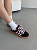 Жіночі кросівки Adidas Spezial Black Pink Адідас Спеціал чорні з рожевим замшеві демісезон, фото 11
