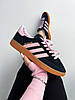 Жіночі кросівки Adidas Spezial Black Pink Адідас Спеціал чорні з рожевим замшеві демісезон, фото 8