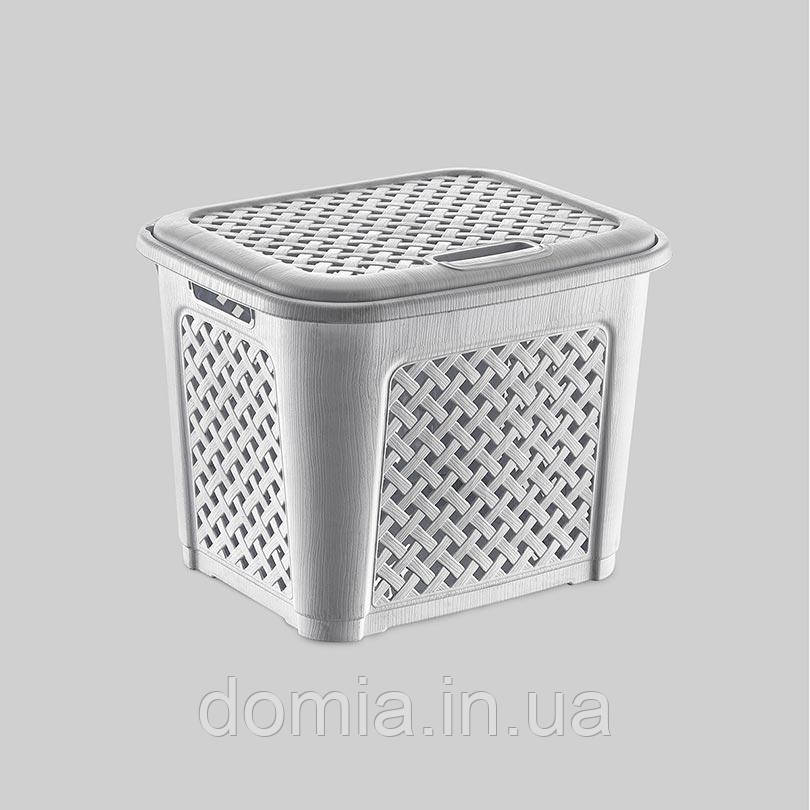 Кошик із кришкою RATTAN квадрат. 19 л. POLY TIME Туреччина, E-305