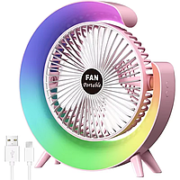 Охолоджувальний настільний вентилятор регульований із підсвіткою 3 швидкості No2247