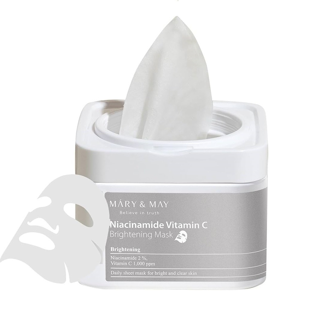 Набір тканинних масок освітлювальних Mary&May Niacinamide Vitamin C Brightening Mask 30 шт