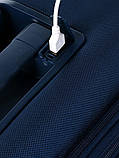 Валіза ручна поклажа S тканина синя 55x37x22+5см/39л/3кг/Airtex 829, фото 8