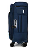 Валіза ручна поклажа S тканина синя 55x37x22+5см/39л/3кг/Airtex 829, фото 6