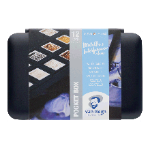 Набір акварельних фарб, VAN GOGH, Pocket box SPECIALTY, 12 кювет + кисті, пластик, Royal Talens