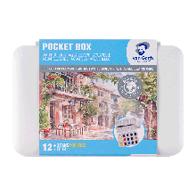 Набір акварельних фарб, VAN GOGH, Pocket box, 12 кювет + 3 БЕСПЛАТНО, Royal Talens