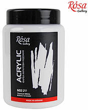 Фарба акрилова, Білила титанові (602), 400 мл, ROSA Gallery