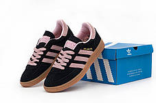 Жіночі кросівки Adidas Spezial Black Pink Адідас Спеціал чорні з рожевим замшеві демісезон, фото 3