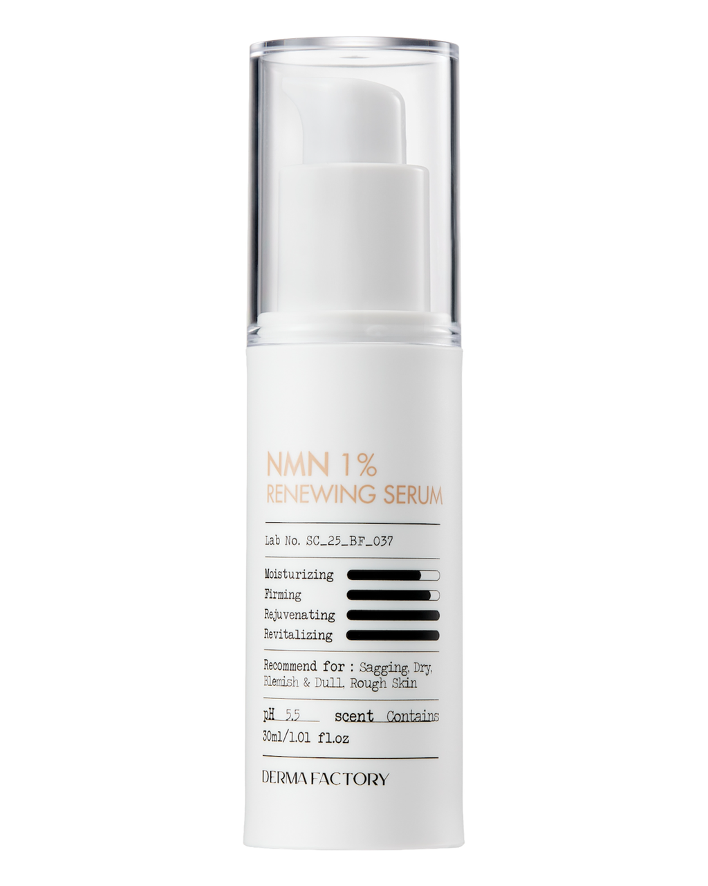 Оновлююча антиоксидантна сироватка Derma Factory NMN 1% Renewing Serum 30 мл