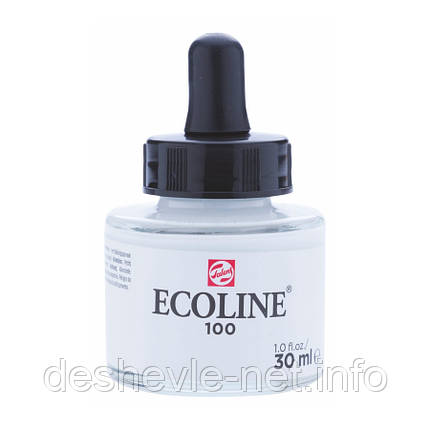 NEW Фарба акварельна рідка Ecoline (100), Біла, 30 мл, Royal Talens, фото 1
