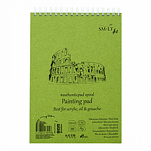 Альбом для акрилу та олії на спіралі AUTHENTIC (DRAWING) А5, 290 г/м2, 20 л, білий папір, SMILTAINIS