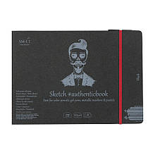 Альбом для рисунку AUTHENTIC А5 (24,5х17 6 см) 165г/м2 18л чорний папір SM-LT Art