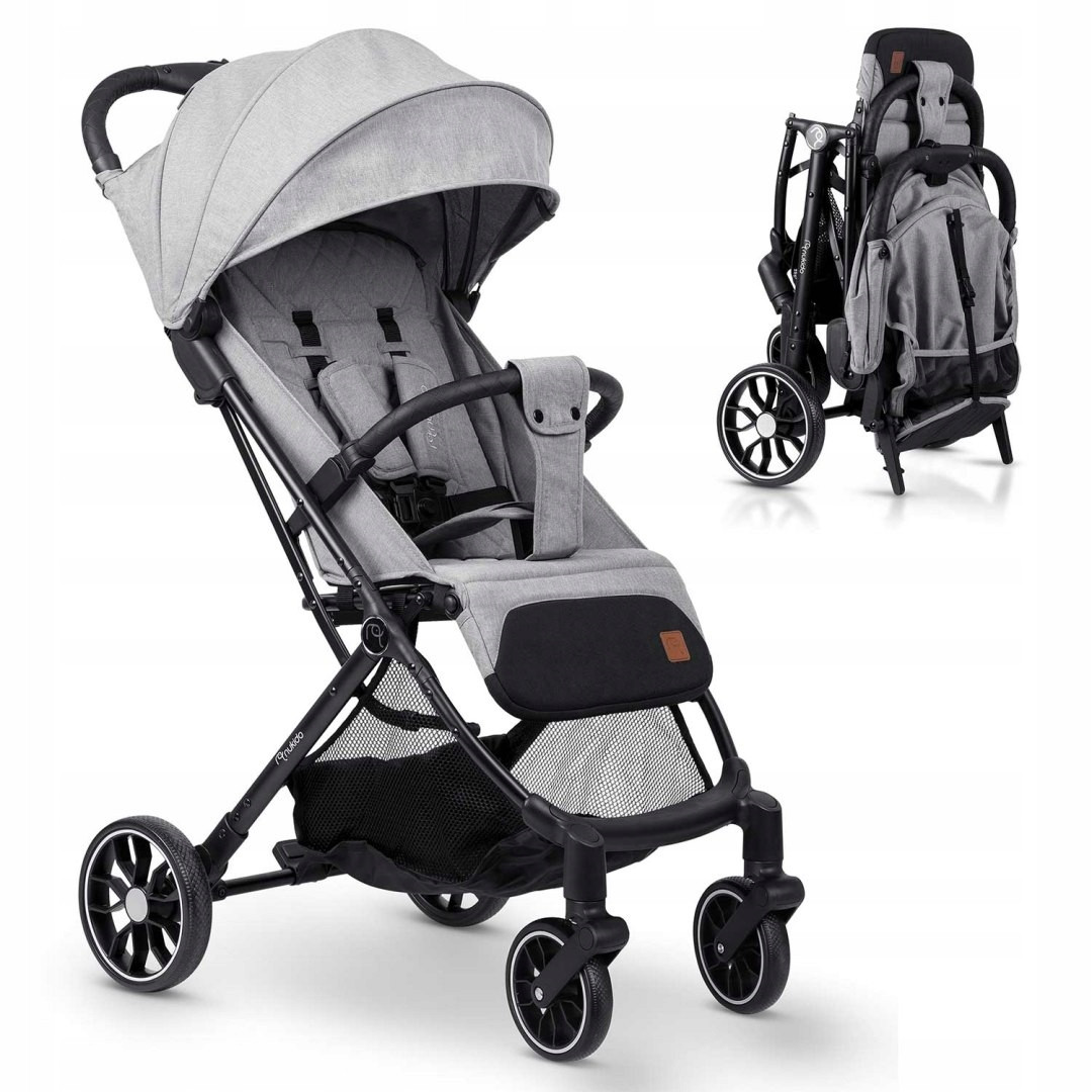 Прогулянкова складна коляска з регульованою спинкою Nukido Paseo Grey
